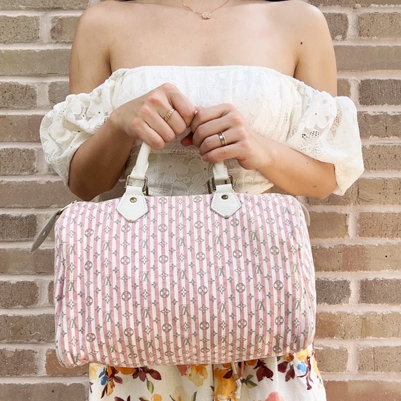 Louis Vuitton M95501 Monogram Mini-Lin Hand Bag Croisette Speedy 30 Duffle Bag - Picture 2 of 11